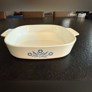 Corning Ware 1 Quart Casserole Dish No Lid Blue Cornflower A-1-B Vintage USA